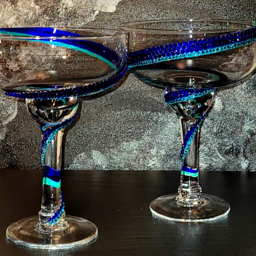 Bling Margarita Glass set